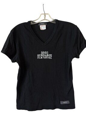 Vintage 2003 Sundance Film Festival Black V-Neck Tee – Women’s Large